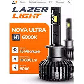 Resim Lazer Light H1 Lazerlight Nova Ultra 80w 6000k Buz Işıkları 251009355 
