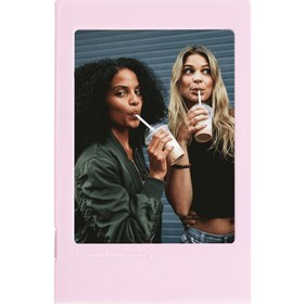 Resim Instax Mini Film Uyumlu Pembe Katlanılabilir Fotoğraf Çerçevesi 