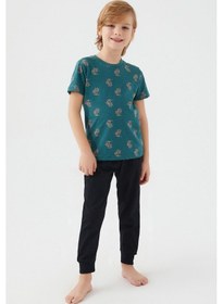 Resim Arnetta 2504 Parrot Erkek Çocuk Kısa Kol Pijama Takım 001 