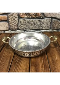 Resim Bakır İşlemeli Eskitme Tava 20 CM 