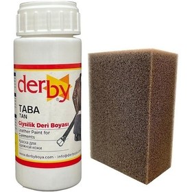 Resim Derby Deri - Mont - Çanta - Kemer - Cüzdan Yenileme Boyası 100 ML - Taba 