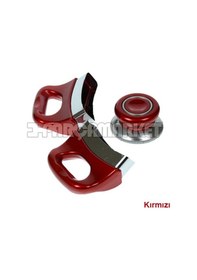 Resim Tüm Tencere Tavalara Uygun Kırmızı Sap Kulp Tutamak Seti 