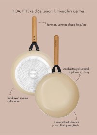 Resim The Mia Cucina Tava 26 Cm Seramik Kaplama Krem 