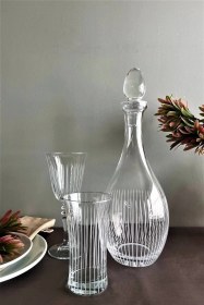 Resim Royal 13 Parça 6 Kişilik Sürahili Su Takımı - Lüks Cam Meşrubat Bardak Seti Şeffaf Cam 