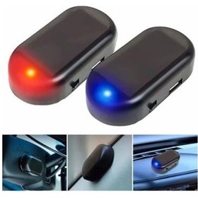 Resim Araç İçin Caydırıcı Solar Enerji İle Şarj Olan Güçlü Yapışkanlı Işıklı Plastik Mini Sahte Alarm 