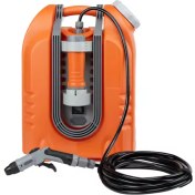 Resim Kochler 20 Litre Şarjlı Oto Yıkama Makinesi - 130 Psi Tekerlekli Araç Yıkama Makinesi - Fenerli - Yıkama Fırçalı 