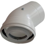 Resim BEZE 45 derece yoğuşmalı kombi baca dirseği baca dirsek 