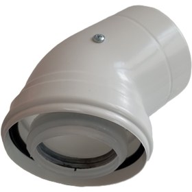 Resim BEZE 45 derece yoğuşmalı kombi baca dirseği baca dirsek 