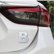 Resim Sones Araba Araç Rozeti Amblemi 3d İngilizce Mektup B Kendinden Yapışkanlı Etiket Çıkartması, Boyut: 4.5 4.5 0.5cm 