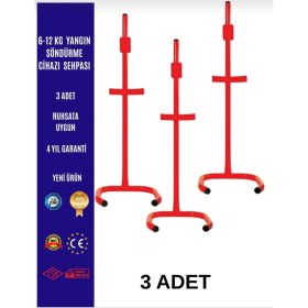 Resim 6 -12 kg Yangın Söndürme Tüpü Sehpası 3 Adet 