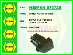 Resim Dortlu Flasor Dugmesı Captur-clıo Iv-zoe 2012 Duster 2010-2018 252907372r 