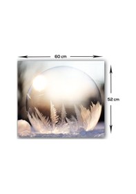 Resim Decorita Kış Küresi Desenli Cam Ocak Arkası Koruyucu | 52cmx60cm 