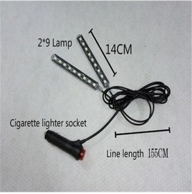 Resim Yeşil Araba Aksesuarı İç Dekoratif Atmosfer Işığı Lambası Şarj Led İç Zemin Dekorasyon Işıkları 