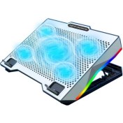 Resim Sones S605 Rgb Işık 5 Sessiz Fan Ayarlanabilir Yükseklik Standlı Oyun Dizüstü Bilgisayar Soğutma Pedi 