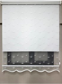 Resim Bbb Blackout Işık Geçirmez Çift Mekanizmalı Tül Stor Perde Beyaz Ts1095bl Beyaz 