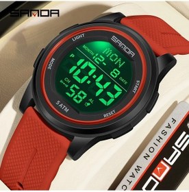 Resim Gaojunshop01 Sanda Erkekler İçin Büyük Ekranlı Anti Darbeli Çok Fonksiyonlu Yeşil Spor Elektronik Saati Diğer 