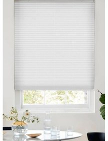 Resim Beyaz 09-01 Plise Perde - Katlanır Cam Balkon Perdesi Beyaz 