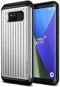 Resim Vrs Design Vrs86098 Galaxy S8 Waved Hard Drop Kılıf, Arka Kapak Satin Silver 
