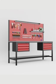 Resim dorf 2 Metre 6 Çekmeceli Çalışma Tezgahı Boş 