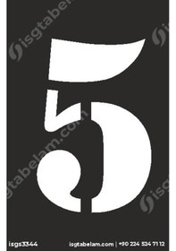 Resim 5 Rakamı Boyama Şablonu (Set2) 