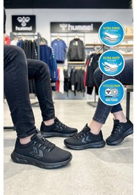 Resim Hummel Siyah-siyah Fileli Hafif Esnek Spor Ayakkabı 900899 Hml Tyro Iı | Unisex 