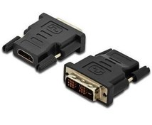 Resim AK-320500-000-S Hdmi <> Dvi Adaptörü, Hdmi 1.3 uyumlu, Hdmi Tip A (19 pin) dişi - Dvi-D single link (18 + 1) erkek, siyah renk 