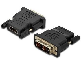 Resim AK-320500-000-S Hdmi <> Dvi Adaptörü, Hdmi 1.3 uyumlu, Hdmi Tip A (19 pin) dişi - Dvi-D single link (18 + 1) erkek, siyah renk 