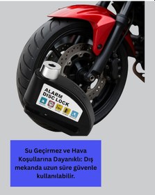 Resim Gld-spt- Ekonomik Alarm Disk Kilidi Motosiklet Scooter Bisiklet Güvenlik 