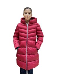 Resim Kız Çocuk Kapüşonlu Kışlık Şişme Mont 51338 Kırmızı 