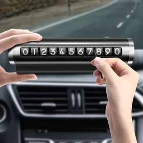 Resim 1 Adet Geçici Park Telefon Numarası Plakası, Yüksek Sıcaklığa Dayanıklı Araç Aksesuarı 