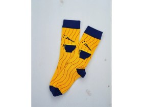 Resim G Socks Turuncu Noodle Desenli Renkli Çorap 