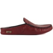 Resim Sail Lakers - Bordo Deri Erkek Ev Terliği 110-547-X 