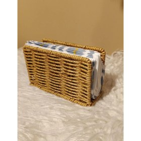 Resim Paganca Hasır Rattan Kare Peçetelik 