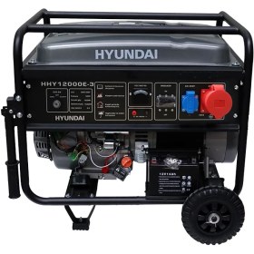 Resim Hyundai HHY12000E-3 Trifaze Benzinli Jeneratör 10 Kw 380V Marşlı 27L Bakır Sargı 