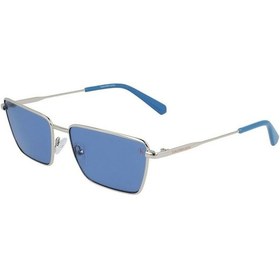 Resim Calvin Klein Jeans Ckj 22217s 721 58 Unisex Dikdörtgen Altın Metal Güneş Gözlüğü 