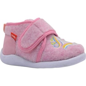 Resim Kids A More Rosy Unicorn Figürü Nakışlı Kız Çocuk Keçe Panduf Pembe 