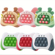 Resim Hızlı İtme Kabarcık Oyunu, 4 Oyun Moduna Sahip Sevimli Fidget Oyunu, 3+ Yaş Çocuklar İçin Fidget Eğitici Duyusal Oyuncak, Noel, Cadılar Bayramı İçin Harika Hediye (Pil Dahil Değildir) 