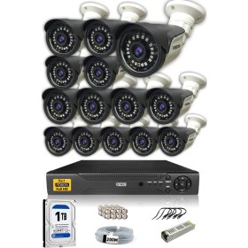 Resim IDS 14 Kameralı Set - 5 Mp Sony Lensli Full HD Gece Görüşlü Güvenlik Kamerası Sistemi - Cepten İzle 
