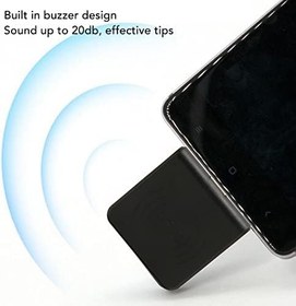 Resim Cep Telefonu Kart Okuyucu, 125Khz Dahili Buzzer Sağlam Kararlı Performans RFID Telefon Kartı Okuyucu Cep Telefonu için Tak ve Çalıştır Tip C Arayüzü (Siyah) 