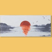 Resim Q-Art Dekoratif Sunset Kanvas Tablo - 50x120 cm 