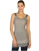 Resim Bulalgiy Kadın Gri Dantelli Payetli Bluz - Bga129396 