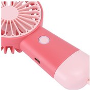 Resim El Tipi Usb Mini Fan 3 Hızlı Şarj Edilebilir Taşınabilir Led Işıklı Hava Soğutucu Ev Dış Mekan Kırmızı 