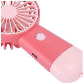 Resim El Tipi Usb Mini Fan 3 Hızlı Şarj Edilebilir Taşınabilir Led Işıklı Hava Soğutucu Ev Dış Mekan Kırmızı 