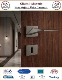 Resim Sofuoğlu Gama Premium Rozetli Kapı Kolu - Mat Antrasit - Oda 