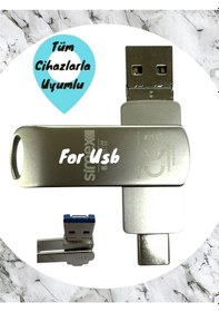 Resim Apple Uyumlu iPhone Flash Bellek İos Apple 128 Gb Otg Usb Type C Flash Bellek Disk Pc 