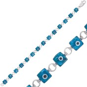 Resim Silver Square Evil Eye Women's Bracelet 