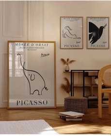 Resim Çerçevesiz Poster Picasso Minimal Çizgi Sanatı 3'lü 