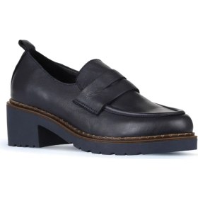 Resim Bueno Shoes Lacivert Deri Kadın Loafer 01WZ4404 
