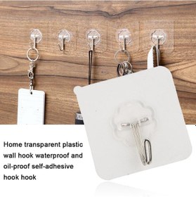 Resim 20 Adet Şeffaf Waterproof Kendinden Yapışkanlı Askı Seti Çok Renkli 
