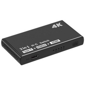 Resim Onten 5601 Type-C+Hdmi to Hdmi 4K HD Video Çevirici Switcher 